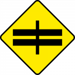Crossroads with dual carriageway