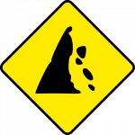 Danger of falling rocks