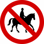 No ridden or accompanied horses