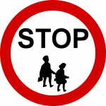 School wardens stop sign