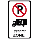 Zonal restriction – parking of large vehicles