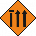 Nearside lane (of three) closed