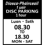 Disc parking plate