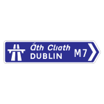 Motorway direction sign