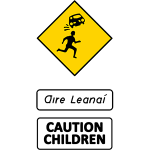 Children crossing ahead (in residential areas)